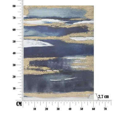 OBRAZ NA PŁÓTNIE DARK BLUE 60X2,7X80 cm